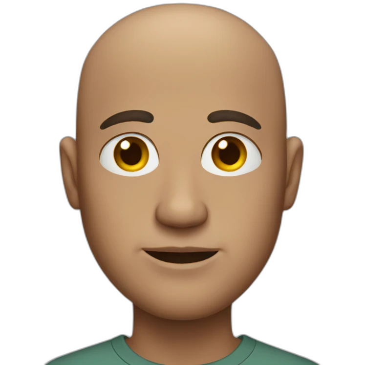 bald man with freckles on his face emoji