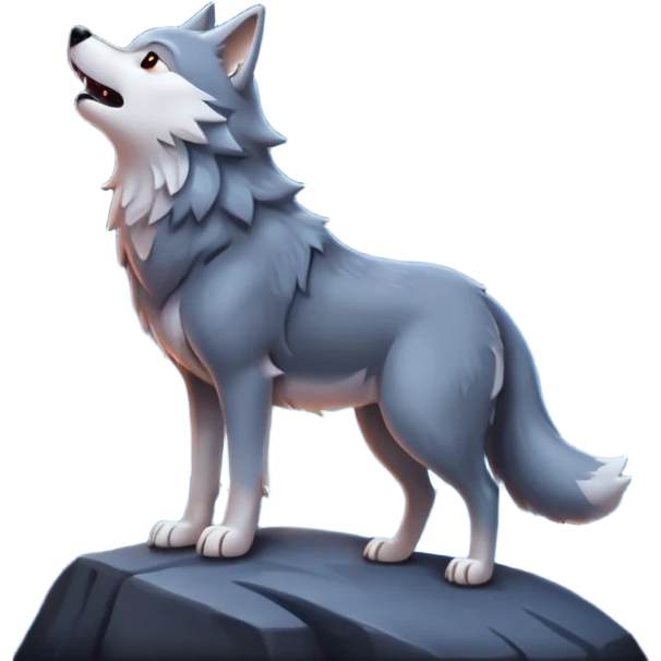 Howling at the moon emoji