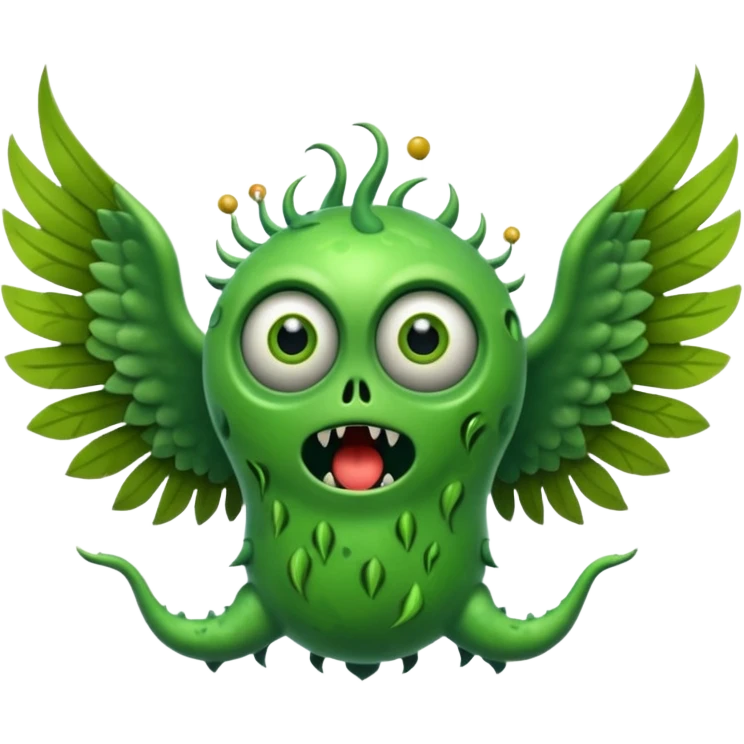 A floating monster that sings by pushing air through hollow chambers in its body like a living wind instrument. Its tone shifts as it drifts higher or lower. emoji