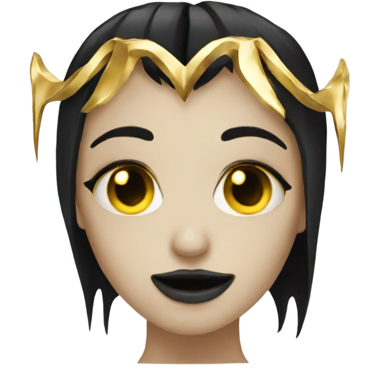 Black gold gothic heart emoji