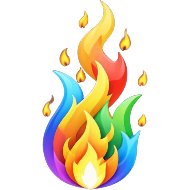 Mor renkli alev emoji