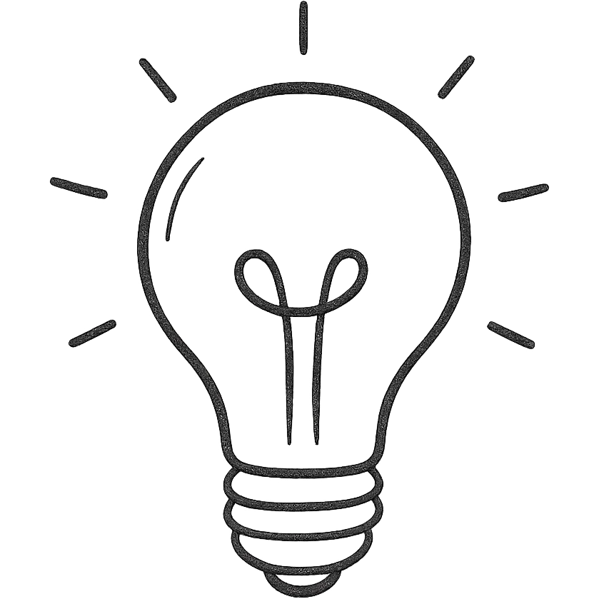 Bulb in the style of an icon emoji