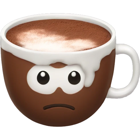 cocoa with foam in an aesthetic mug emoji