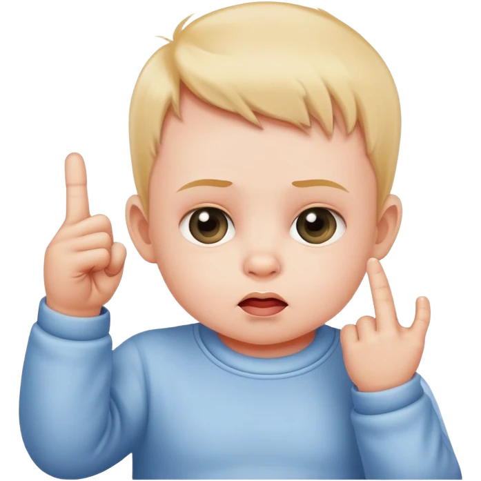 Baby giving middle finger  emoji