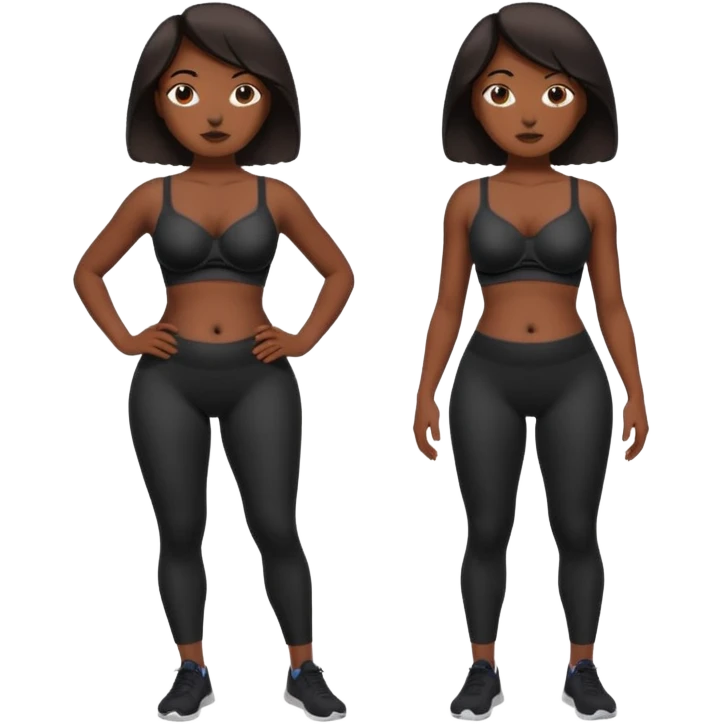 
legging brassière noir gonflé ventre femme emoji