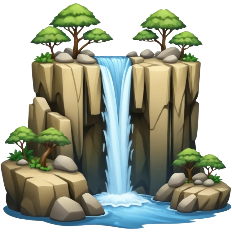 water falls different type natural water sources emoji