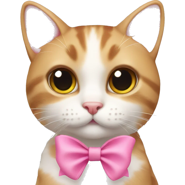 Cat with pink bow emoji