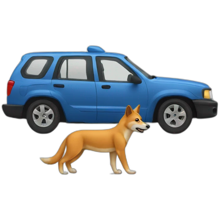 Driving dingo emoji