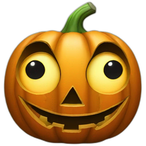 halloween pumpkin with dollar eyes emoji