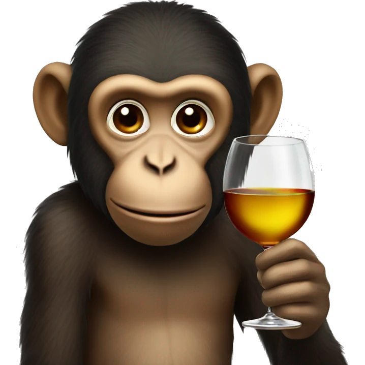 Monkey drinking wine emoji