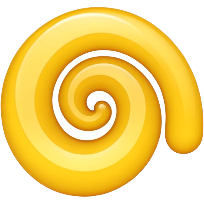 Thin Yellow swirl emoji