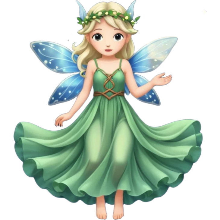 woodland fairy with lunar, nighttime vibe emoji