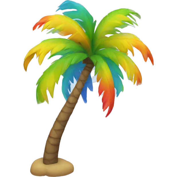 rainbow palm tree emoji