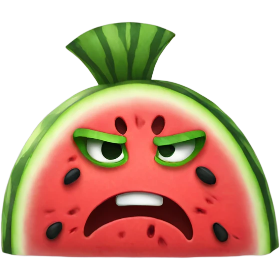 Angry watermelon  emoji