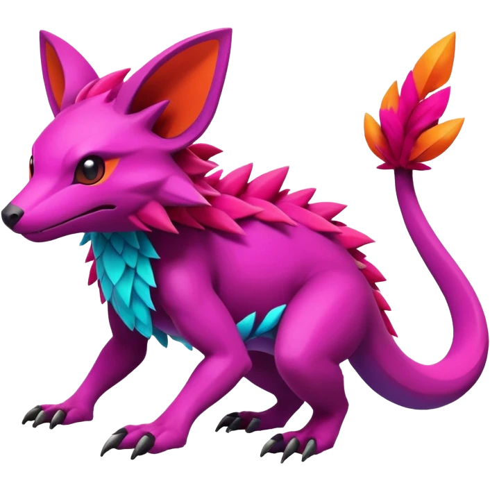 bright neon edgy exotic Fakémon-Pokémon-Vernid-creature emoji