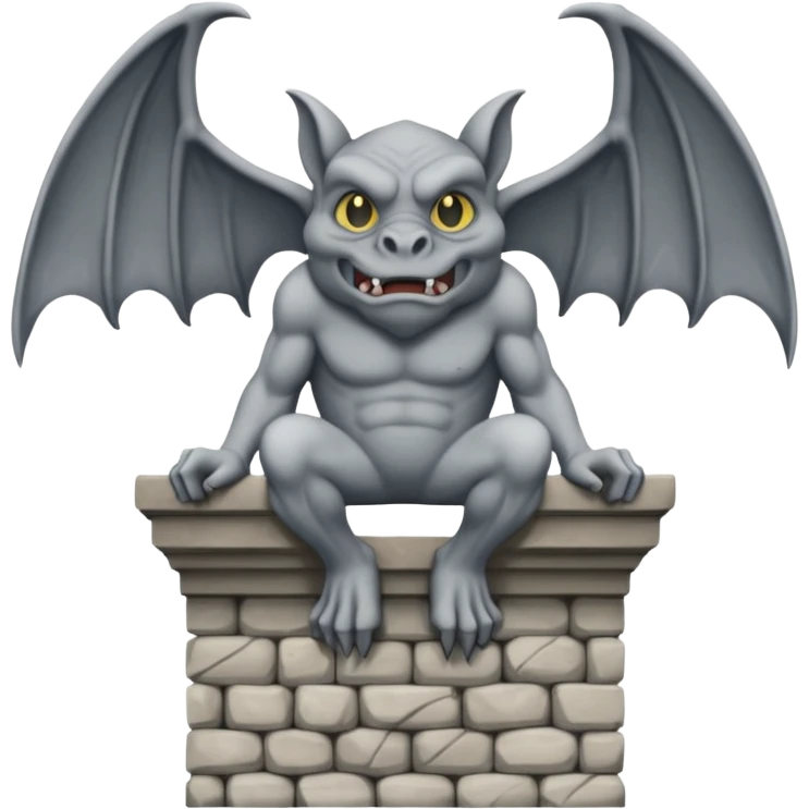 Gargoyle pooping off a building emoji