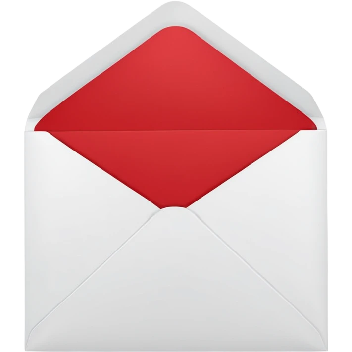 red greeting card with envelope emoji