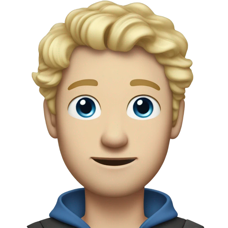 short curl blonde 30yo man blue eyed pale skin raised hand emoji