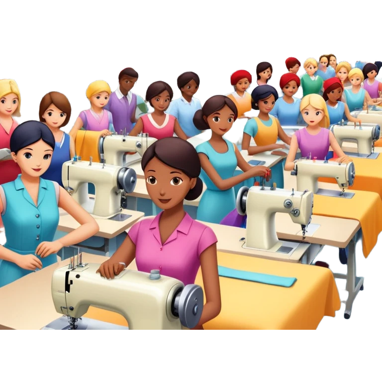 clothing factory, fashion manufacturing theme emoji