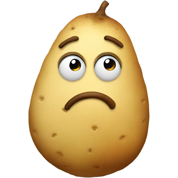 Sad potato emoji