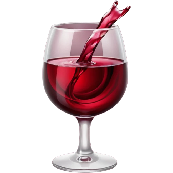 Small shot glass with wine emoji