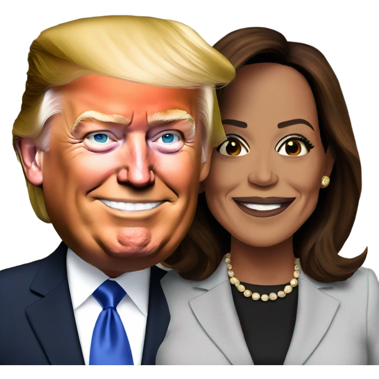 Donald trump with Kamala Harris  emoji