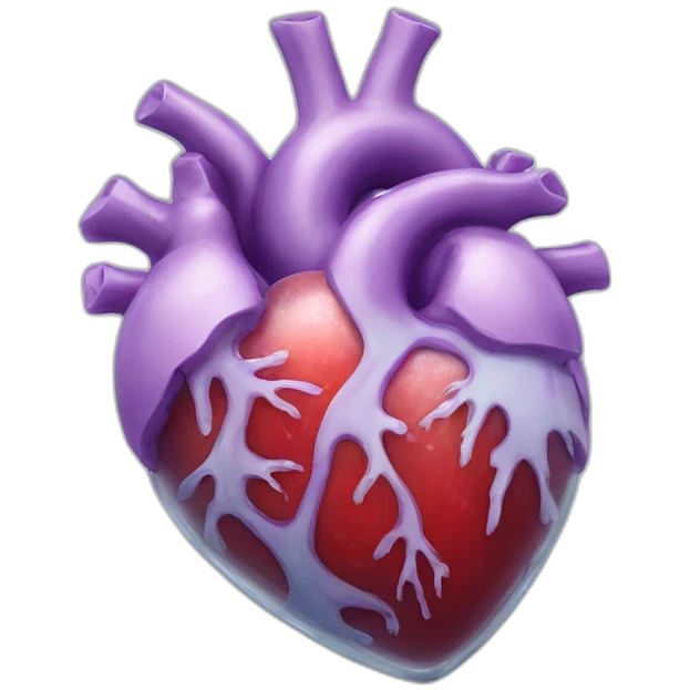 Realistic Heart ice emoji