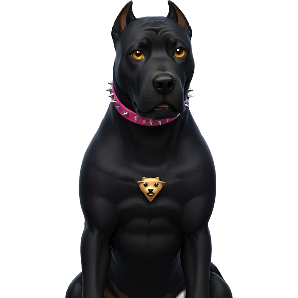 spiked collar on dog emoji