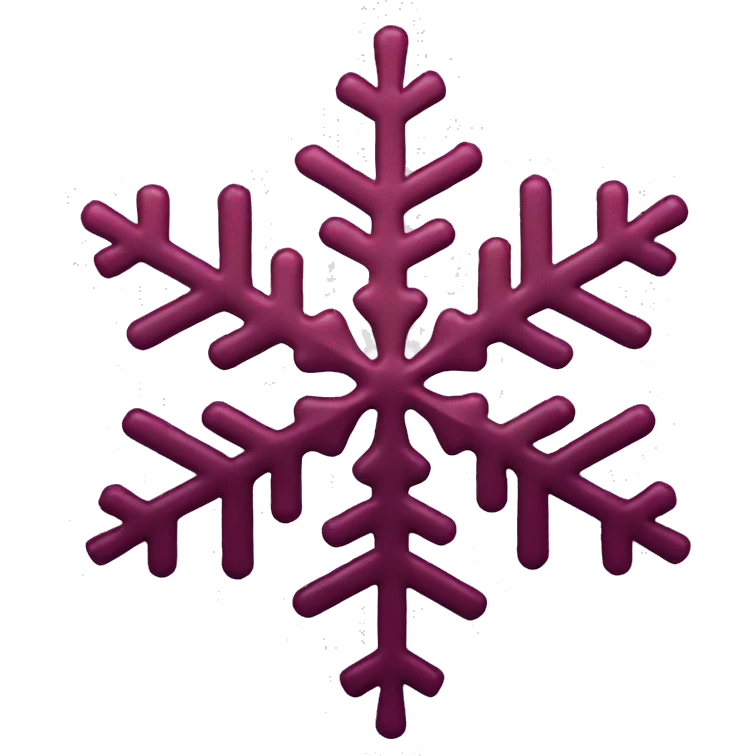 burgundy shimer snowflake emoji