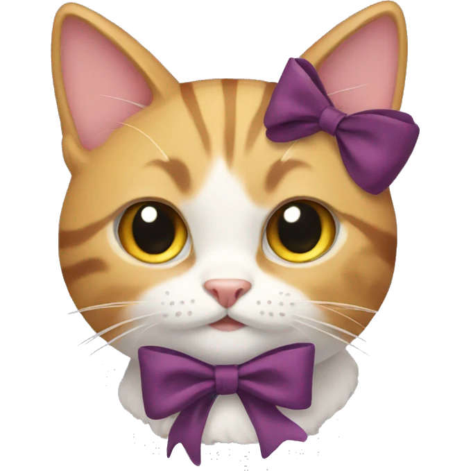 Cat with a bow emoji