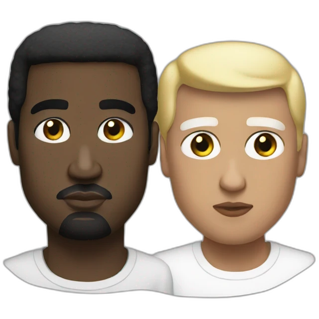 black trump and white kanye emoji