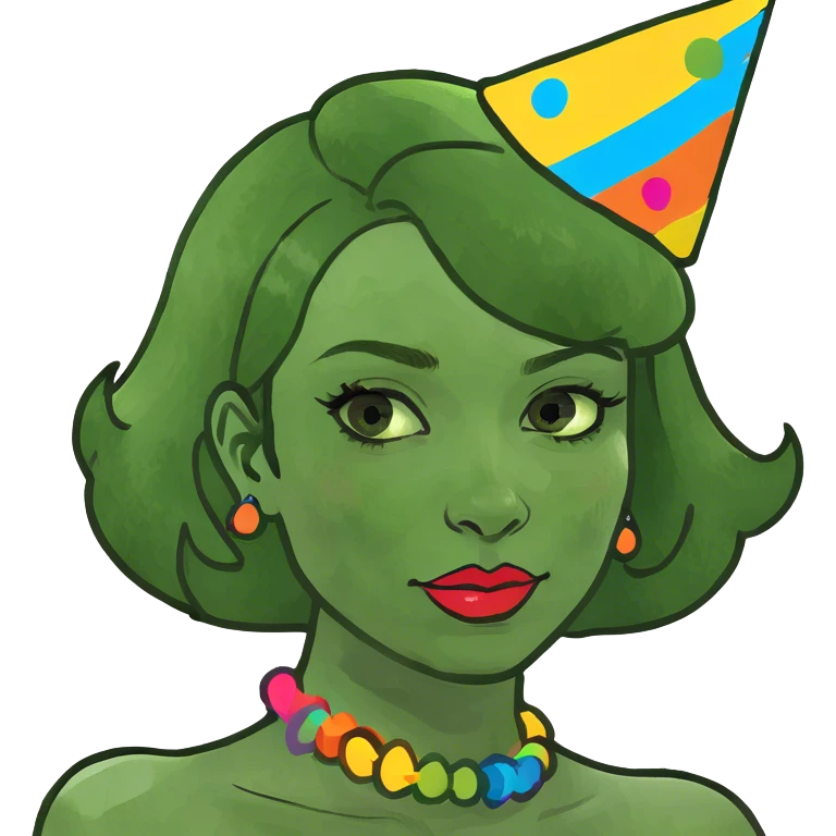 Sick redhead girl partying  emoji
