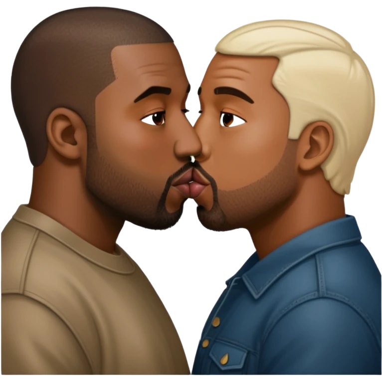 kanye west kissing kanye west emoji