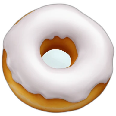 mini donut coated in white powdee emoji