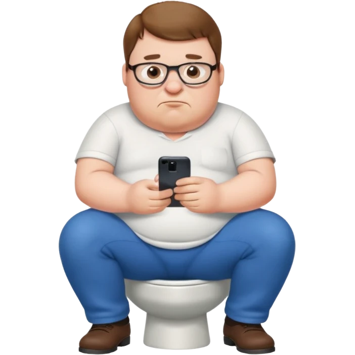 can you do  Peter Griffin sitting on the toilet playing on his phone emoji