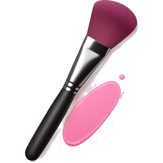 blush and brush emoji