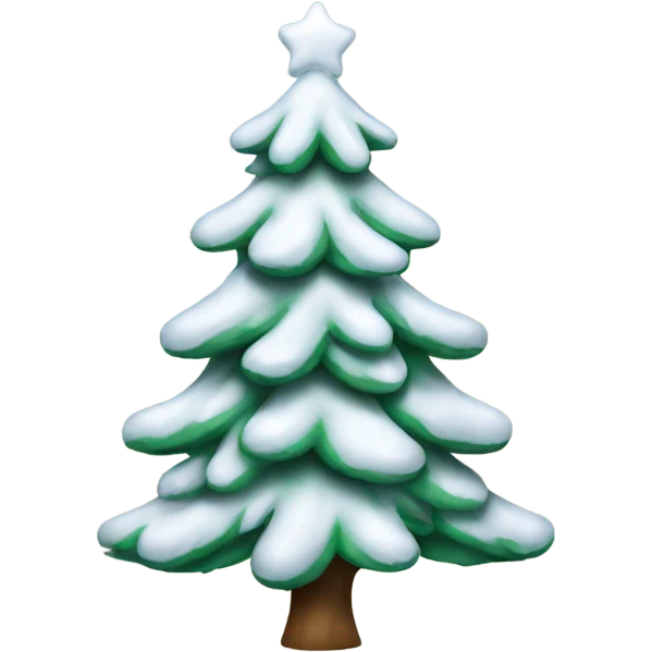 Snowy Christmas tree emoji