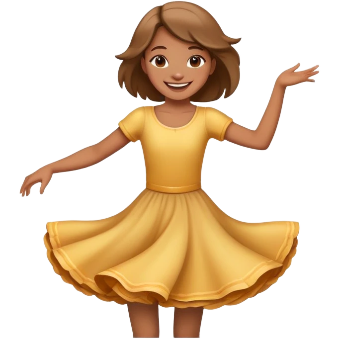 Dancing girl with a smile emoji