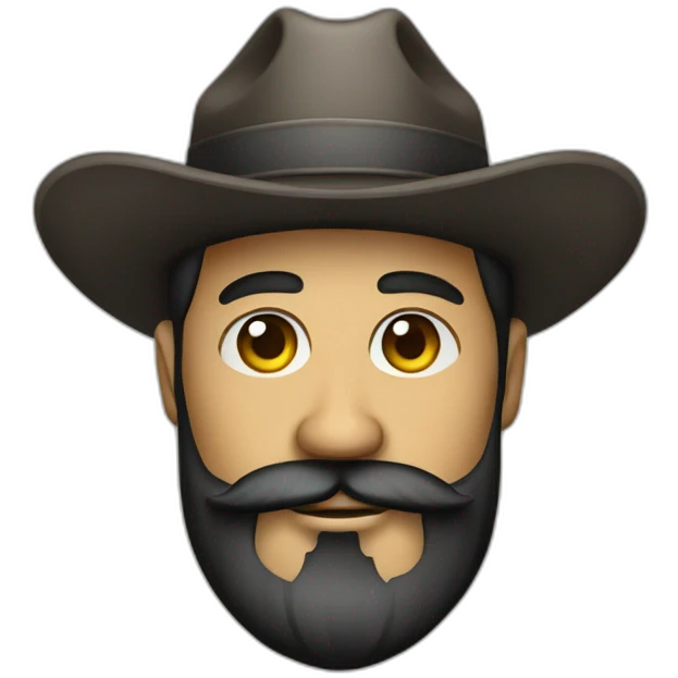 a tattooed gringo with a beard and a hat emoji