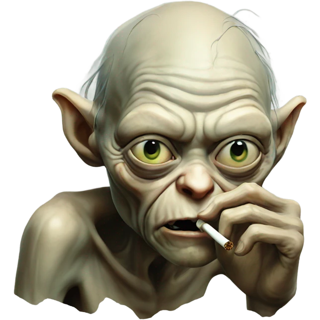 Gollum smoking  emoji