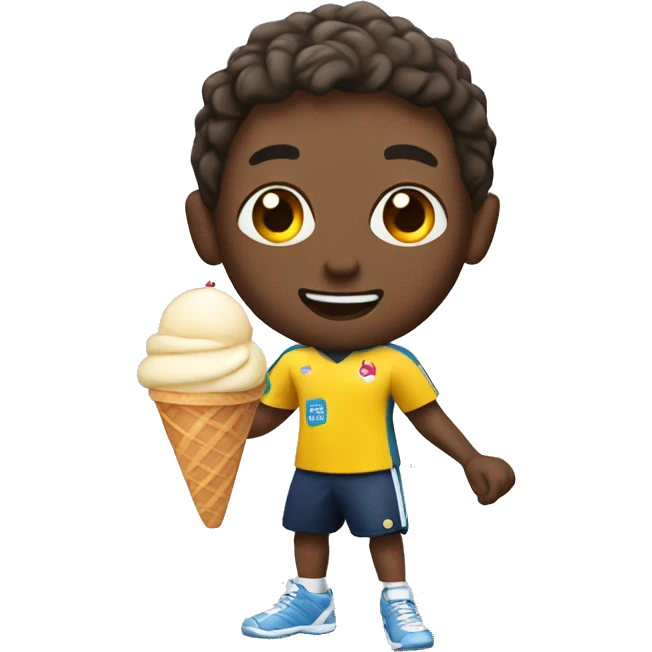 handball player with ice cream emoji