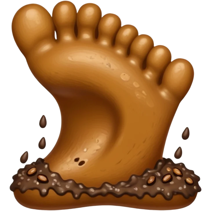 poop covered foot emoji