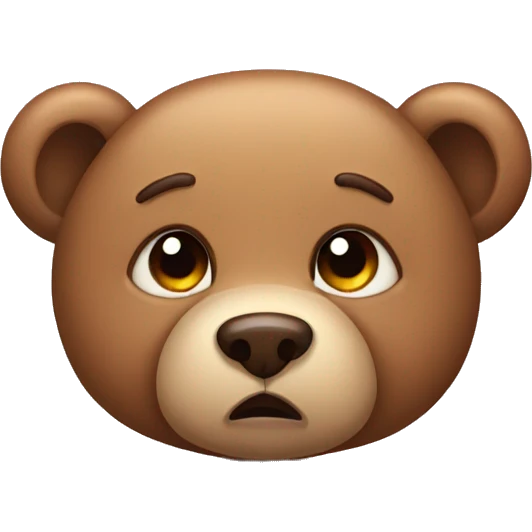 Sad Teddy bear emoji