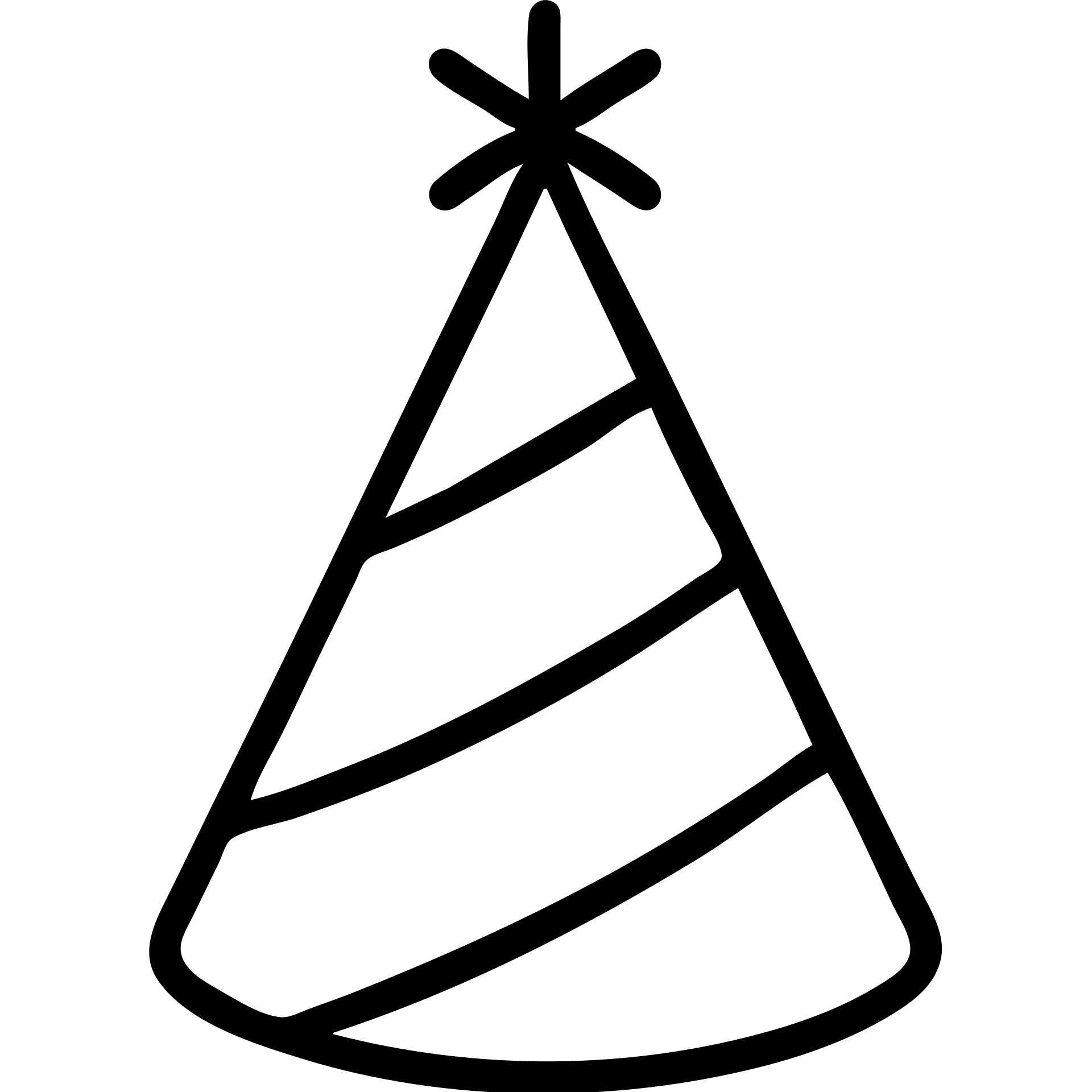 outlined party hat icon emoji