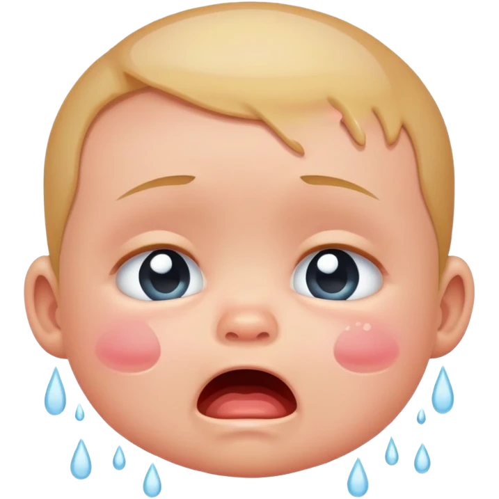 Baby crying  emoji