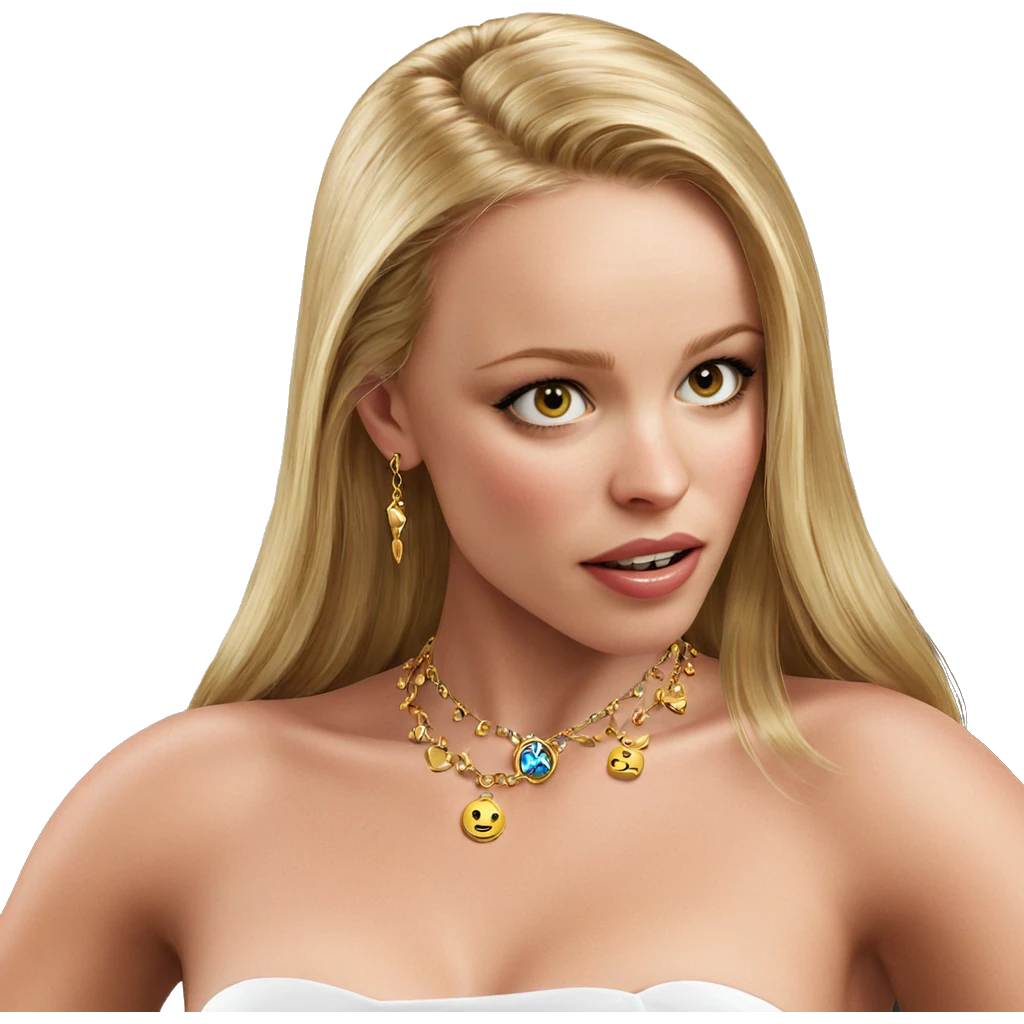 blonde girl with jewelry emoji