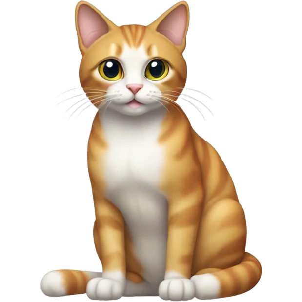 Cat sitting as a person emoji