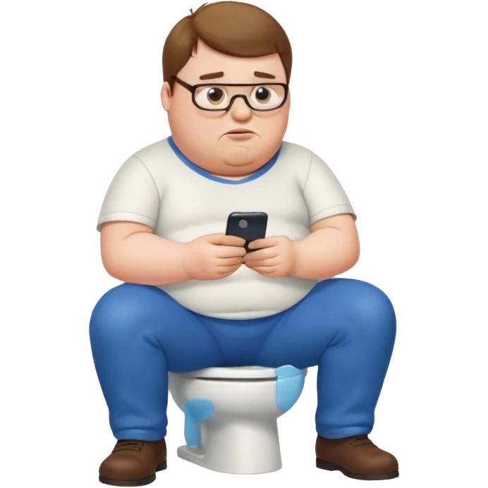 can you do  Peter Griffin sitting on the toilet playing on his phone emoji