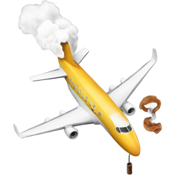 Plane smoking a cigar emoji