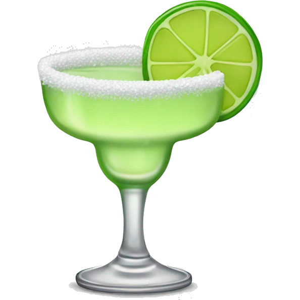 Margarita with salt rim and one lime emoji